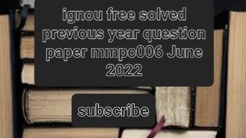 mmpc 006 June 2022 Ignou free solved previous year question paper  links in  descriptions