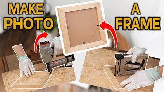 DIY Wooden Picture Frame: Using V1015B Nailer & HM515 Stapler for a Perfect Finish!