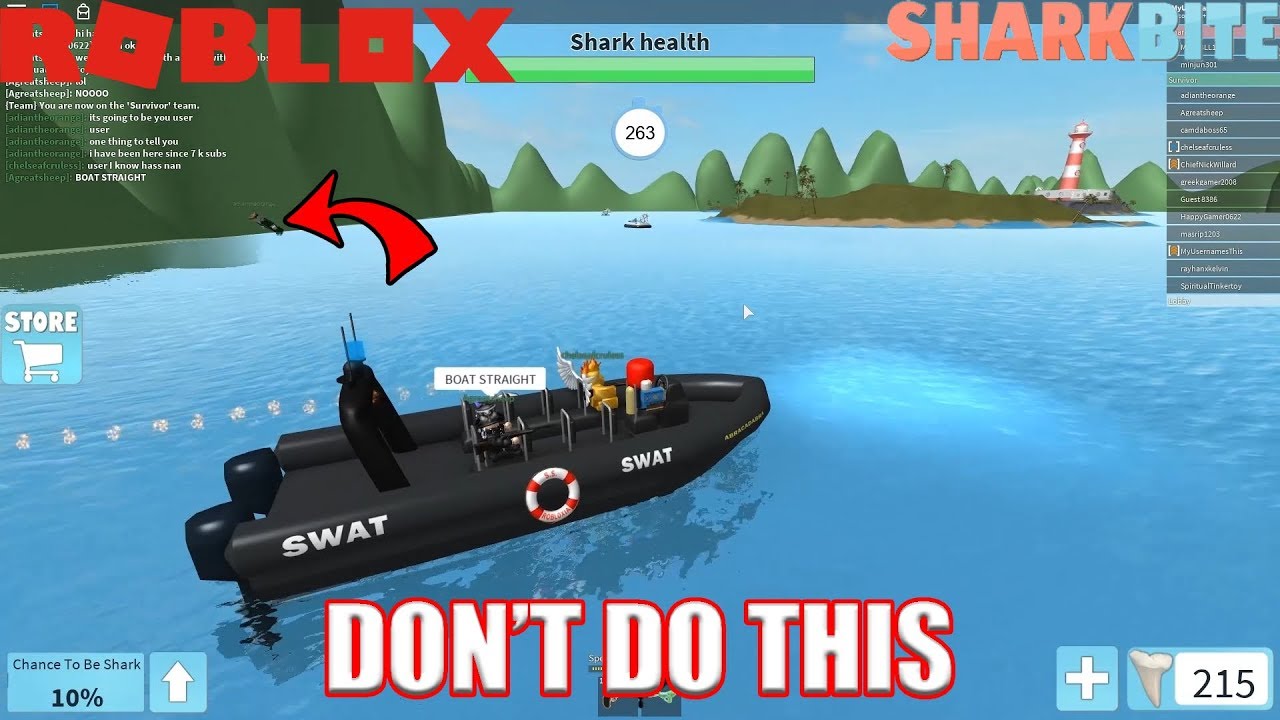 How Not To Use Swat Boat Facing Hacker Roblox Sharkbite Youtube - roblox sharkbite boats
