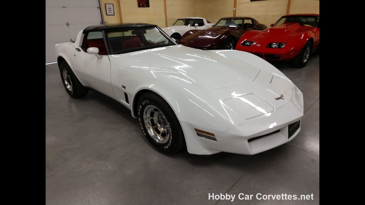 1980 White Corvette L82 Automatic Red Interior For Sale