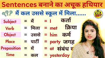 Subject, Verb, Object in English Grammar | Subject object Verb कैसे पहचाने ? | Parts of Sentence