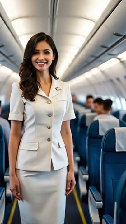 A cute Air Hostess#Living like a butterfly #flightattendant #aviation #Aicreation #missuniverse