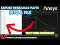 Export Residuals Using TUI Command (Save Convergence Data to File) | ABSYS FLUENT