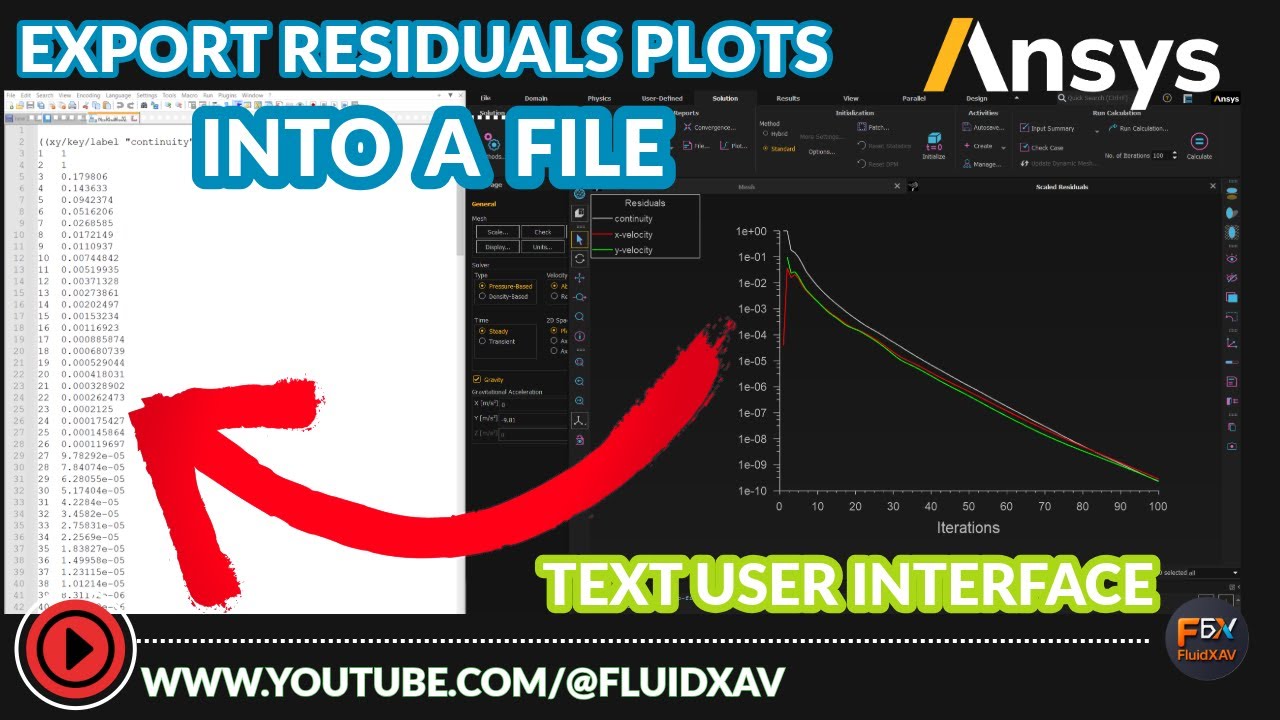 Export Residuals Using TUI Command (Save Convergence Data to File ...