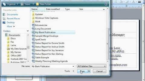Publisher 2003 Tutorial Opening an Existing Publication Microsoft Training Lesson 2.1