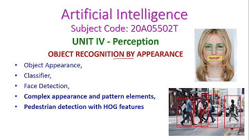 OBJECT RECOGNITION BY APPEARANCE-Artificial Intelligence-20A05502T-unit-4-Perception