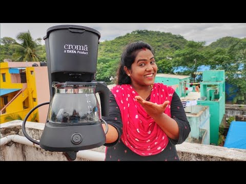 Best & Cheap Coffee maker for home | Croma Coffee Maker Unboxing & Demo in Tamil | Coffeein minutes