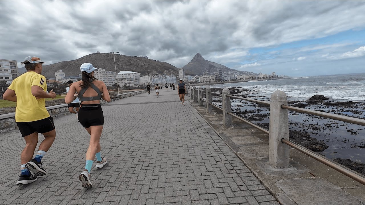 Sea Point Promenade Walking POV 4K Ambient Ocean Sounds