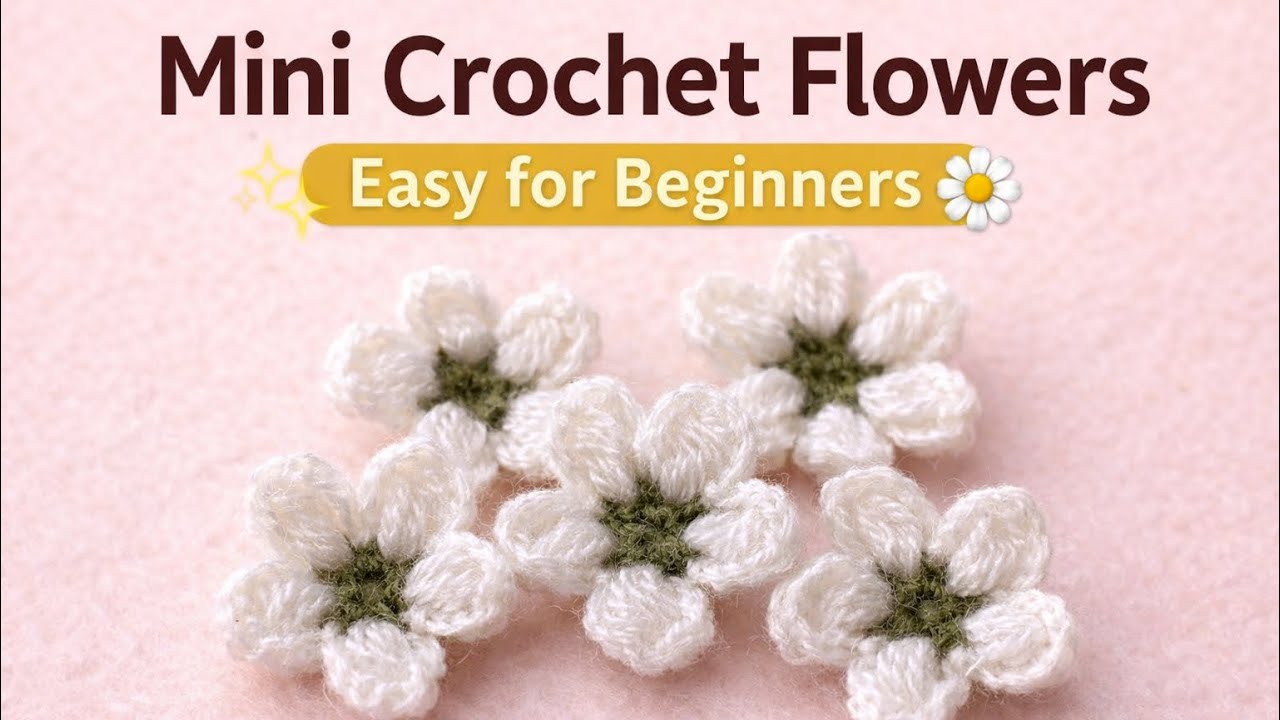 Easy 5-Petal Crochet Flower | Step-by-Step Tutorial for Absolute Beginners 