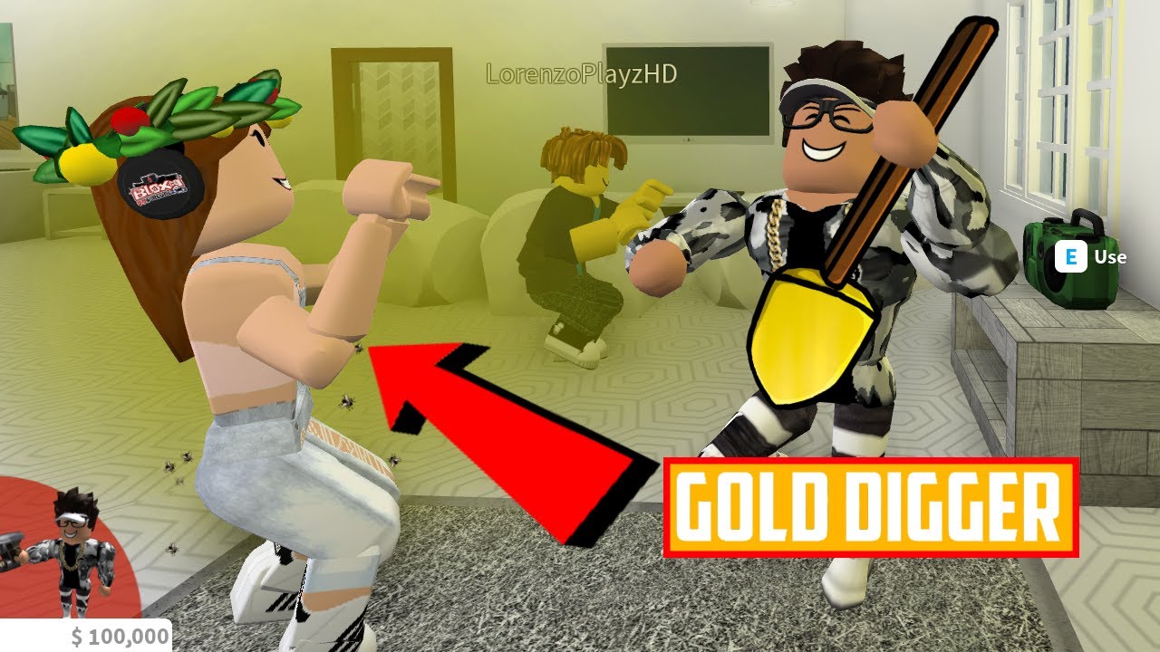 Exposing A Gold Digger On Roblox Prank Noob Turns Into A - gold digger in roblox