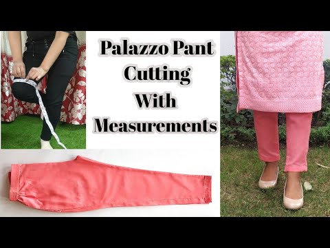 Palazzo Pant Cutting With Body Measurements | For Beginners | English Subtitles | Stitch By Stitch