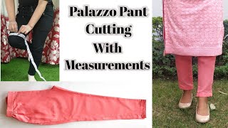 Palazzo Pant Cutting With Body Measurements | For Beginners | English Subtitles | Stitch By Stitch screenshot 4