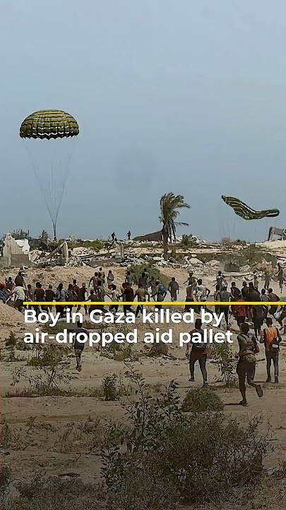 Palestinian boy crushed to death by falling aid pallet in Gaza