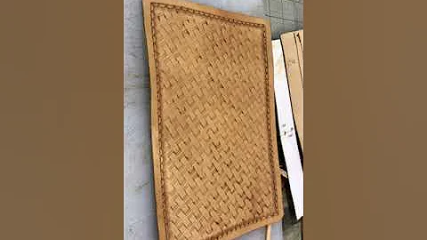 Basket Weave Stamping Leather Notebook Cover