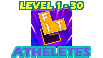 Flow Fit - Word Puzzle | Athletes | Level 1 - 30 | Walkthrough