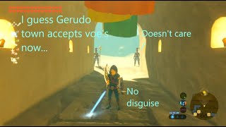 Entering Gerudo town without a disguise