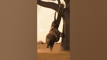 Fearless Heroes Confront Giant Python to Save the Playful Elephant