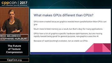 CppCon 2017: Rich Geldreich & Stephanie Hurlburt  “The Future of Texture Compression”
