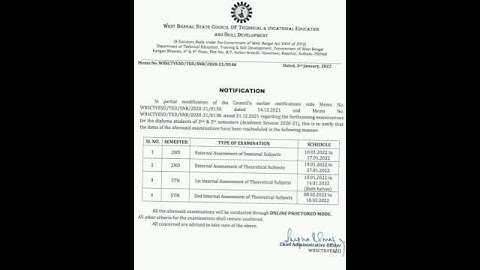 2nd and 5th Semester এর নতুন Exam date |#shorts | 2nd আর 5th sem অনলাইন নাকি অফলাইন পরীক্ষা হবে ?