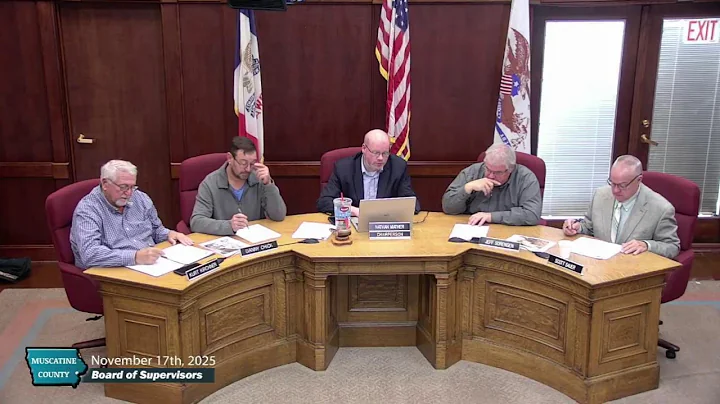November 17th, 2025 Muscatine County Board Meeting