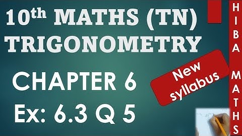 10th maths chapter 6 exercise 6.3 question 5 tn samacheer hiba maths