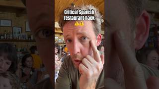 Critical Spanish restaurant hack… ⚠️  #travel #food #spaintourism #spanishcuisine