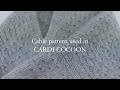 Cable pattern used in cardi cocoon