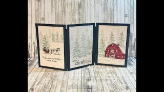 how-to: tri fold Christmas card with textured notes dies how-to: tri fold Christmas card with textured notes dies