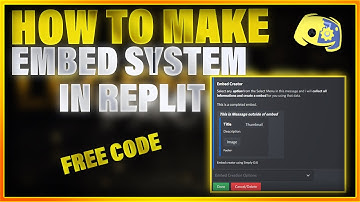 how to make system embed create  bot in replit #discord #discordbot #bot!