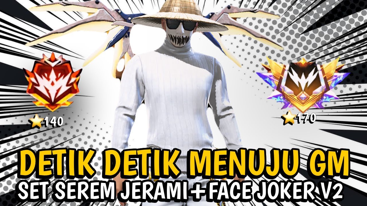 Namatin Free Fire Clash Squad Detik Detik Menuju GM Pake Set Serem Jerami + Face Joker V2
