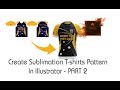 T-shirts Pattern In Illustrator - PART 2  | T- shirt Sublimation printing Pattern.