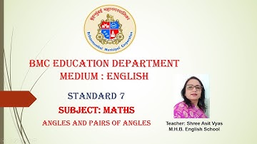 Standard 7 Maths Angles and pairs of angles
