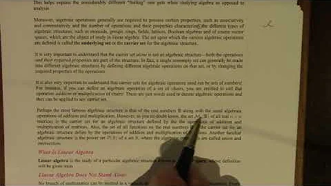 Linear Algebra: 006 Vector Spaces I Algebraic Structures