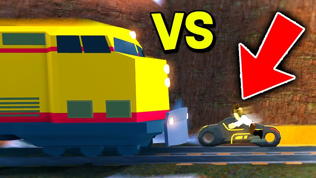 Train Vs Volt Tron Bike In Roblox Jailbreak Insane Glitch Youtube - tron roblox jailbreak volt bike