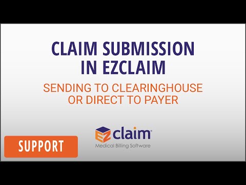Sending Claims to Clearinghouse or Direct to Payer from EZClaim