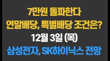 [12월 3일 (목)] 삼성전자, SK하이닉스 주가 전망ㅣ연말배당, 특별배당 받을 수 있는 조건은?ㅣ여행 외 관련 업종을 주목해 보자ㅣ하나투어, 모두투어, 참좋은여행