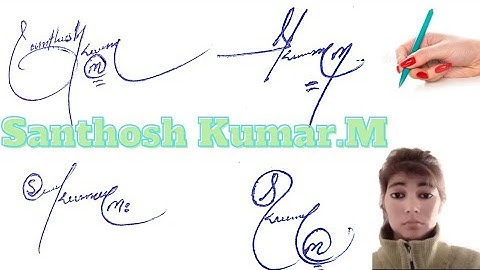Santhosh Kumar.M signature style#name signature with arooj