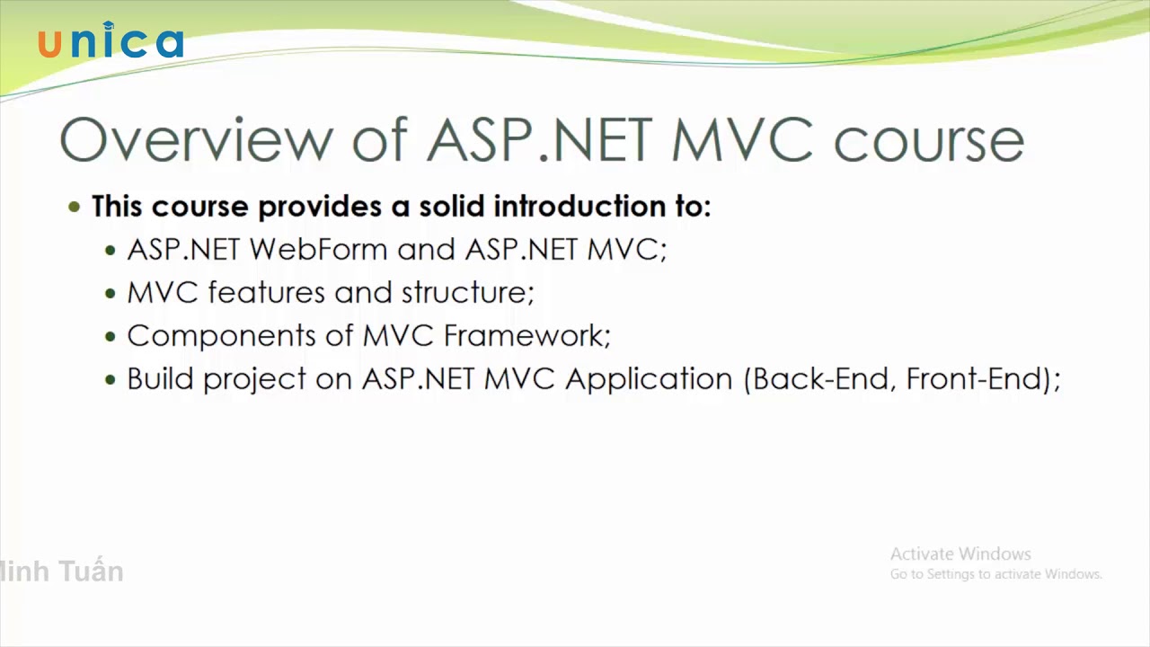 ASp NET MVC Website Bài 2 Giới thiệu khóa học - YouTube