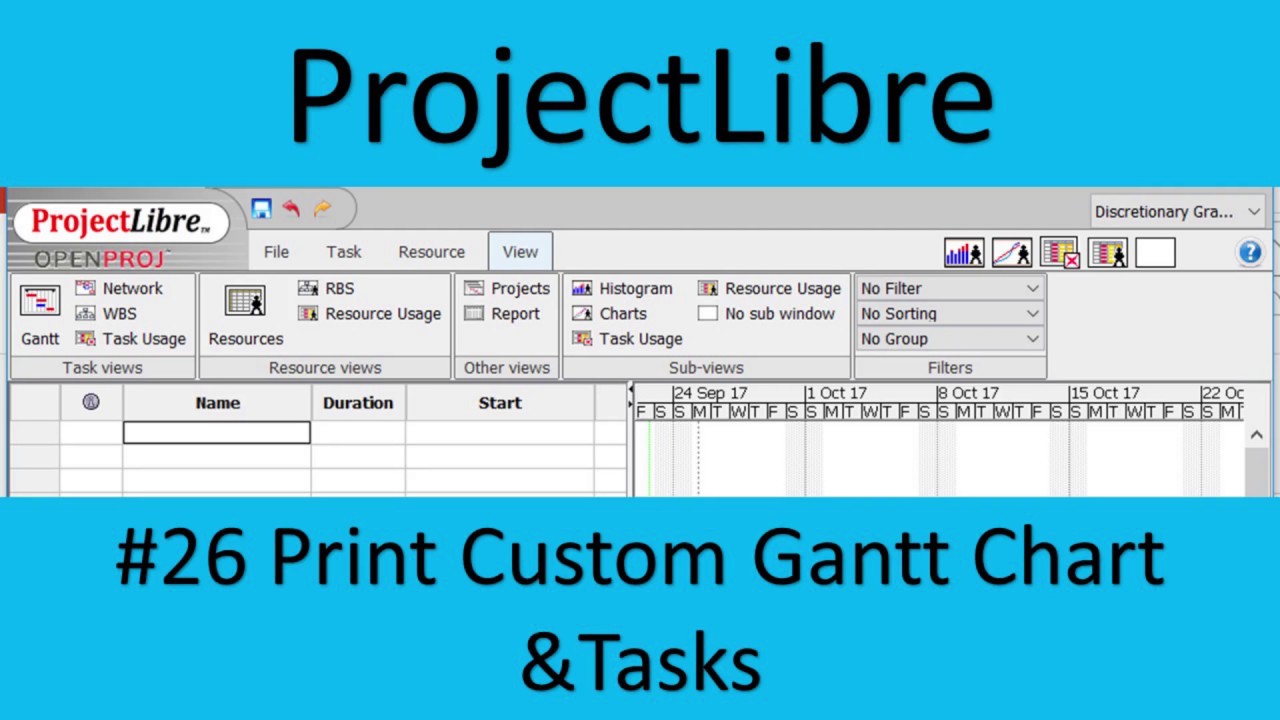 Projectlibre Printing Gantt Chart