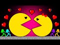 Stickman VS Minecraft: PacMan Love Story - AVM Shorts Animation