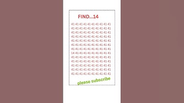 FIND OUT👁️14👁️#IQtest#Eyetest#Math#Gk #BrainExercise#Puzzle#yt #Quiz#Learn#Reels#Views #Viral#Shorts