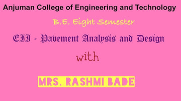 Pavement Analysis & Design (EII), Unit 4, Numericals