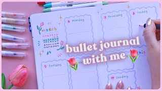 Bullet Journal With Me 🌷 March '24 *pastel tulips theme*