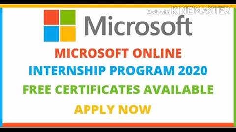 Microsoft Online Internship Program 2020 - Get Free Official Internship Certificates