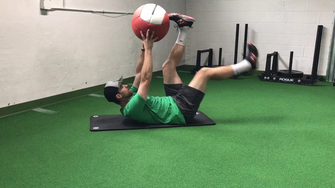 MEDICINE BALL ALTERNATING LEG LIFTS YouTube