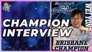 Brisbane Grand Open Winner Interview w/ Wei Yong | Battle Spirits Saga  Aquatic Invaders Meta