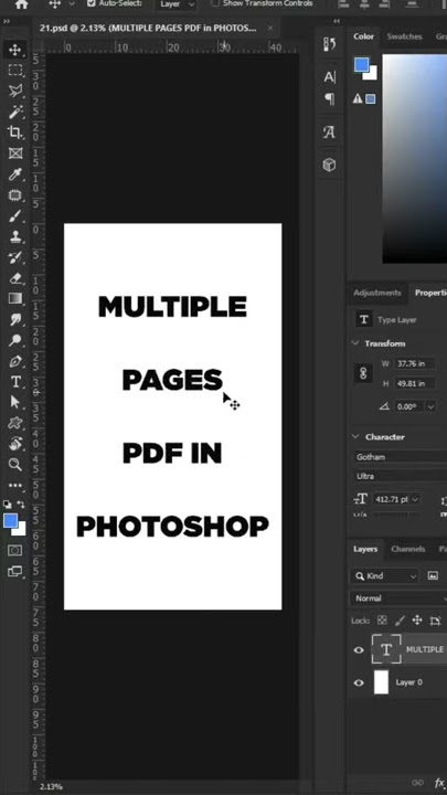Multiple Pages PDF in Photoshop | Photoshop Tutorial | #shorts