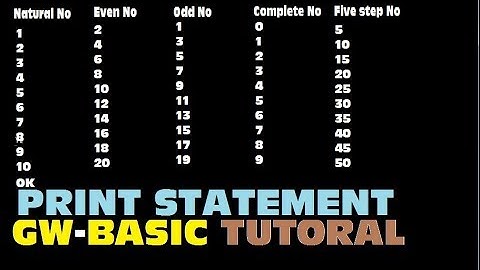 4- GWBasic Language - How to make countings get output in columns - Lunar Computer College