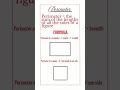 Perimeter | Perimeter Formula #perimeter #perimeterformula #formula #maths #shorts #youtube