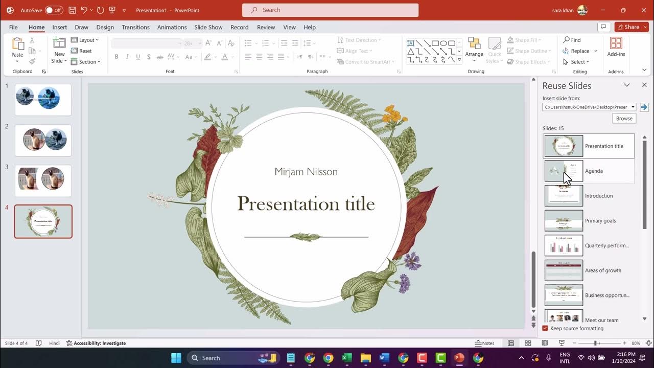 How to merge two powerpoint presentations youtube